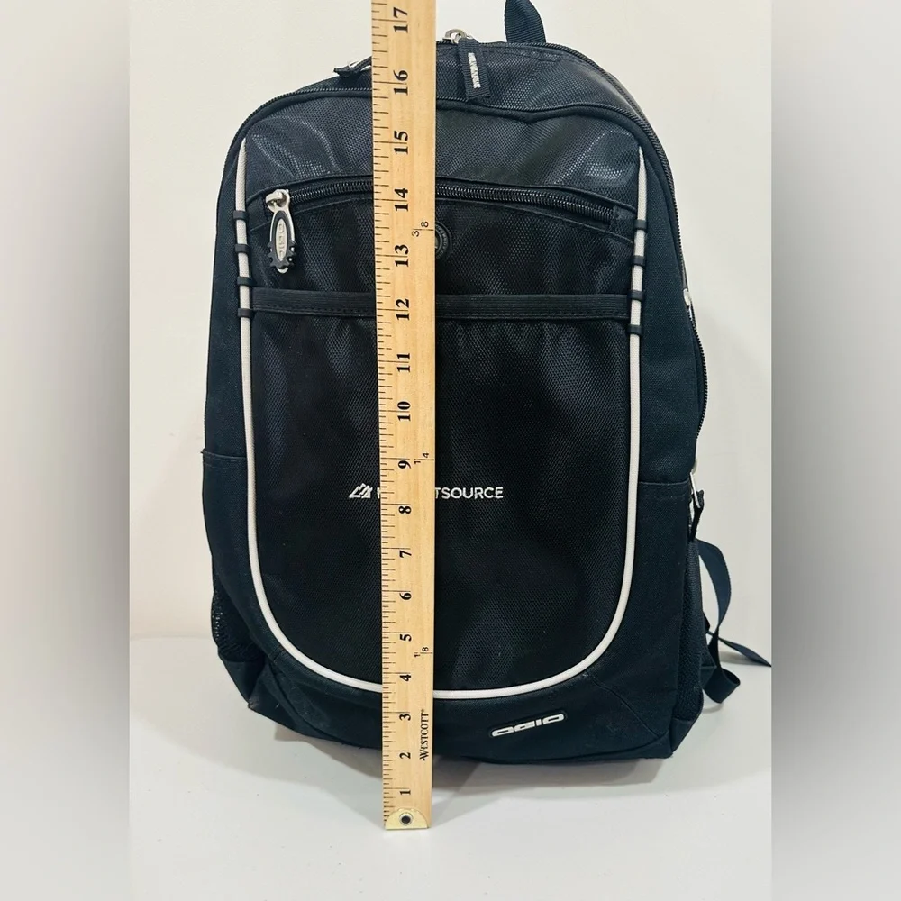Ogio Carbon-Black Backpack-BF Goodwrich Wide Open Marcetsource  Logo Utility Bag
